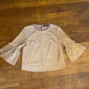 DO+BE Suede Bell Sleeve Top